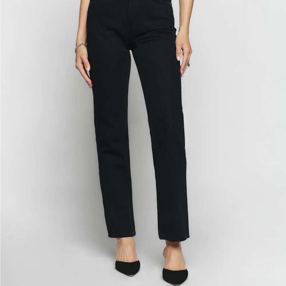 Reformation Cynthia High Rise Straight Jeans Size 28, Color Seattle